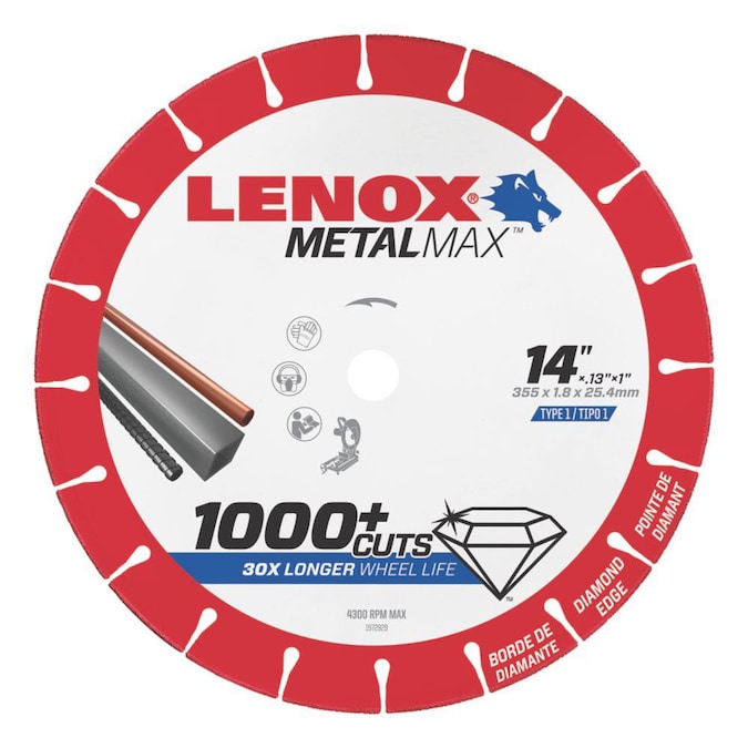 LENOX METALMAX Diamond Grit 14-in Cutting Wheel Accessory