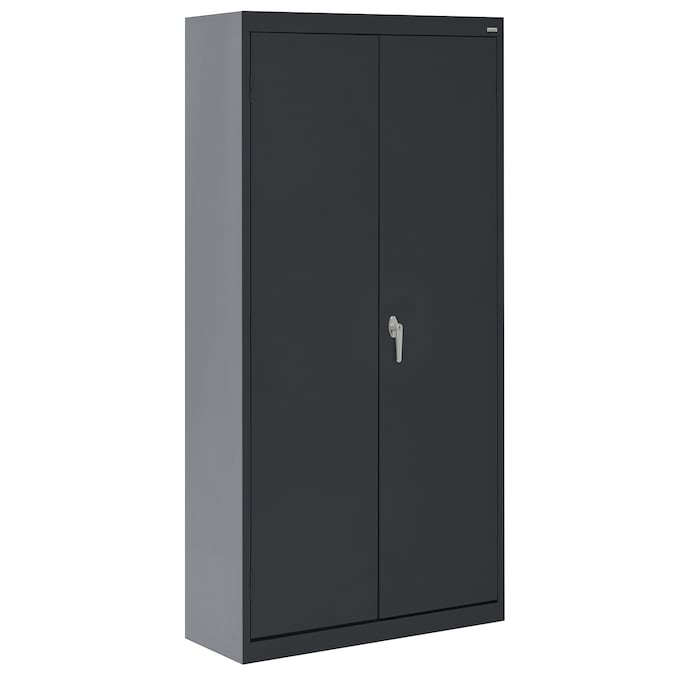 Sandusky 30-in W x 72-in H x 18-in D Freestanding Steel Garage Cabinet in Black