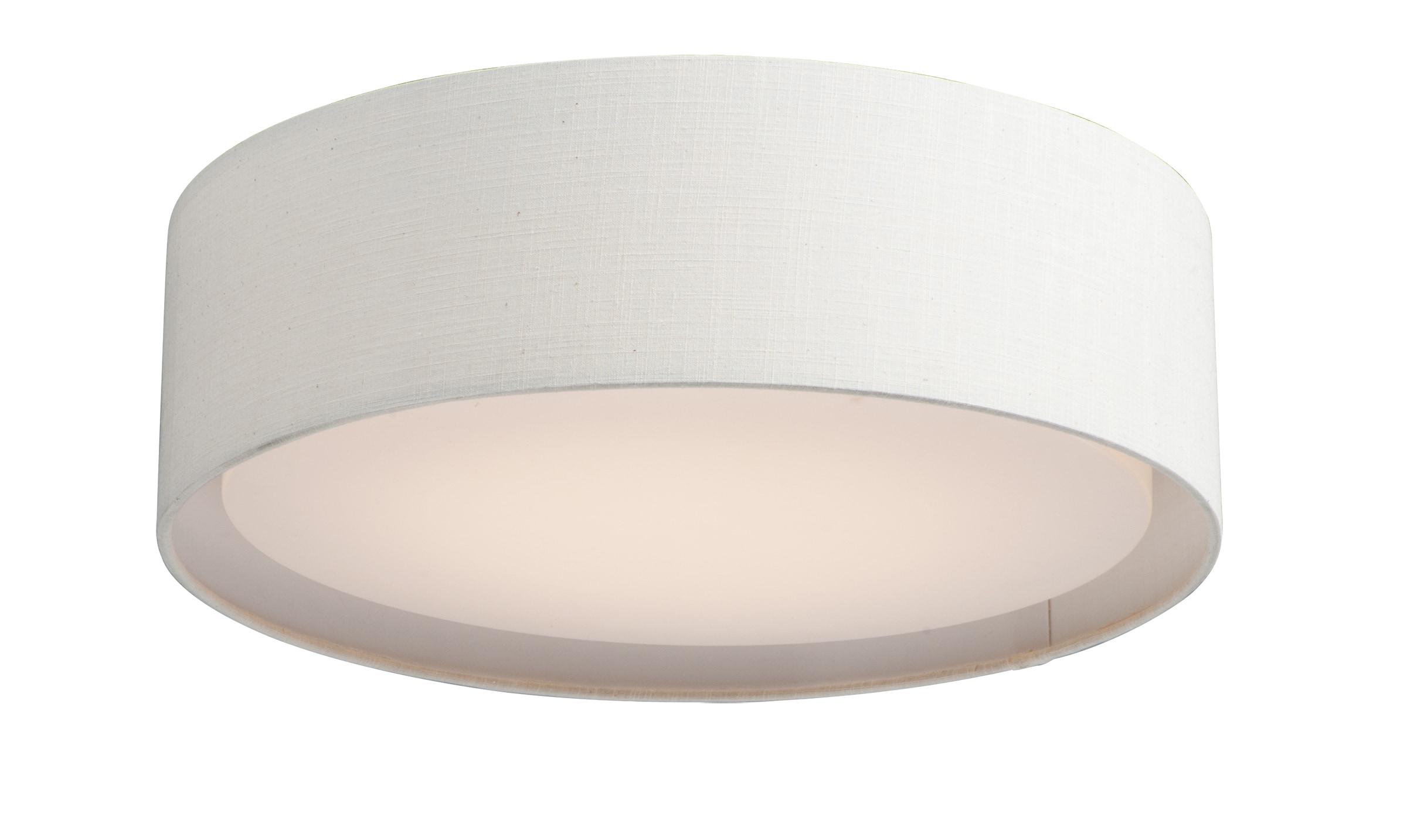 Prime 1 -Light 16-in Matte Off-white Integrated LED Flush Mount Light
