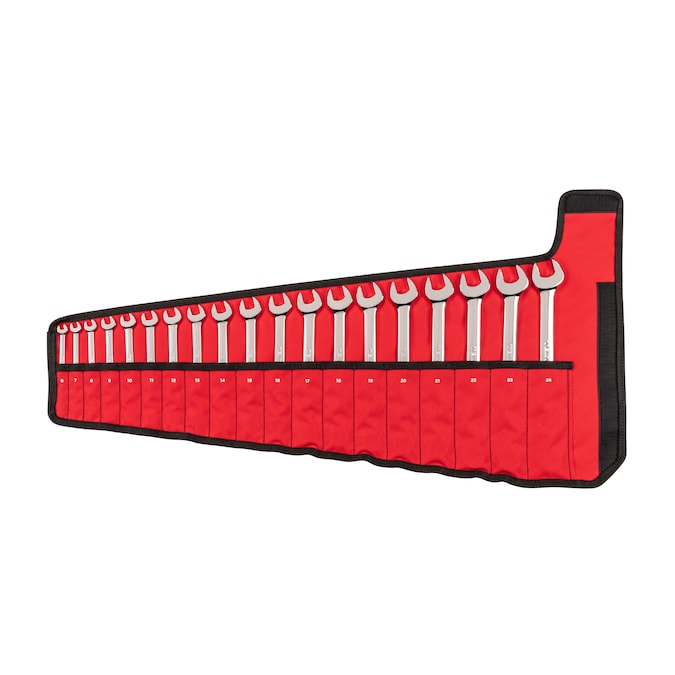 TEKTON 19-Piece Set 12-point Metric Combination Wrench Includes Soft Case