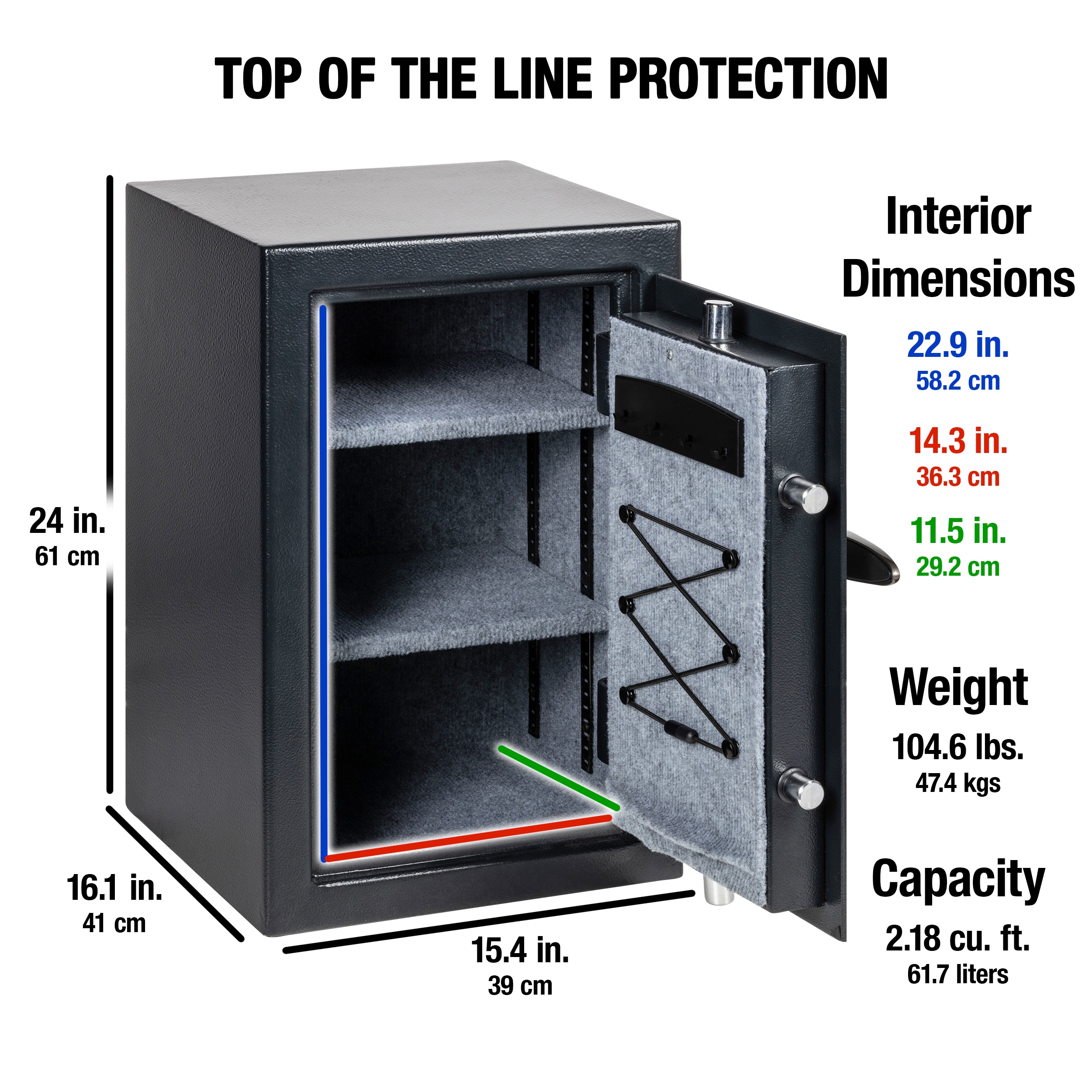 2.18-cu ft Safe box with Electronic/Keypad Lock - Image 5