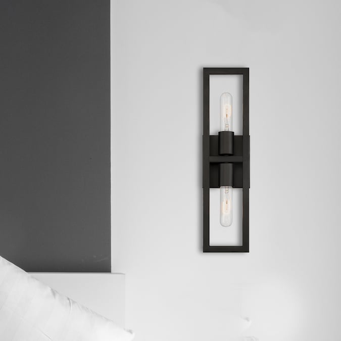 Designers Fountain Urban Oasis 4.75-in W 2-Light Matte Black Modern/Contemporary Incandescent Wall Sconce