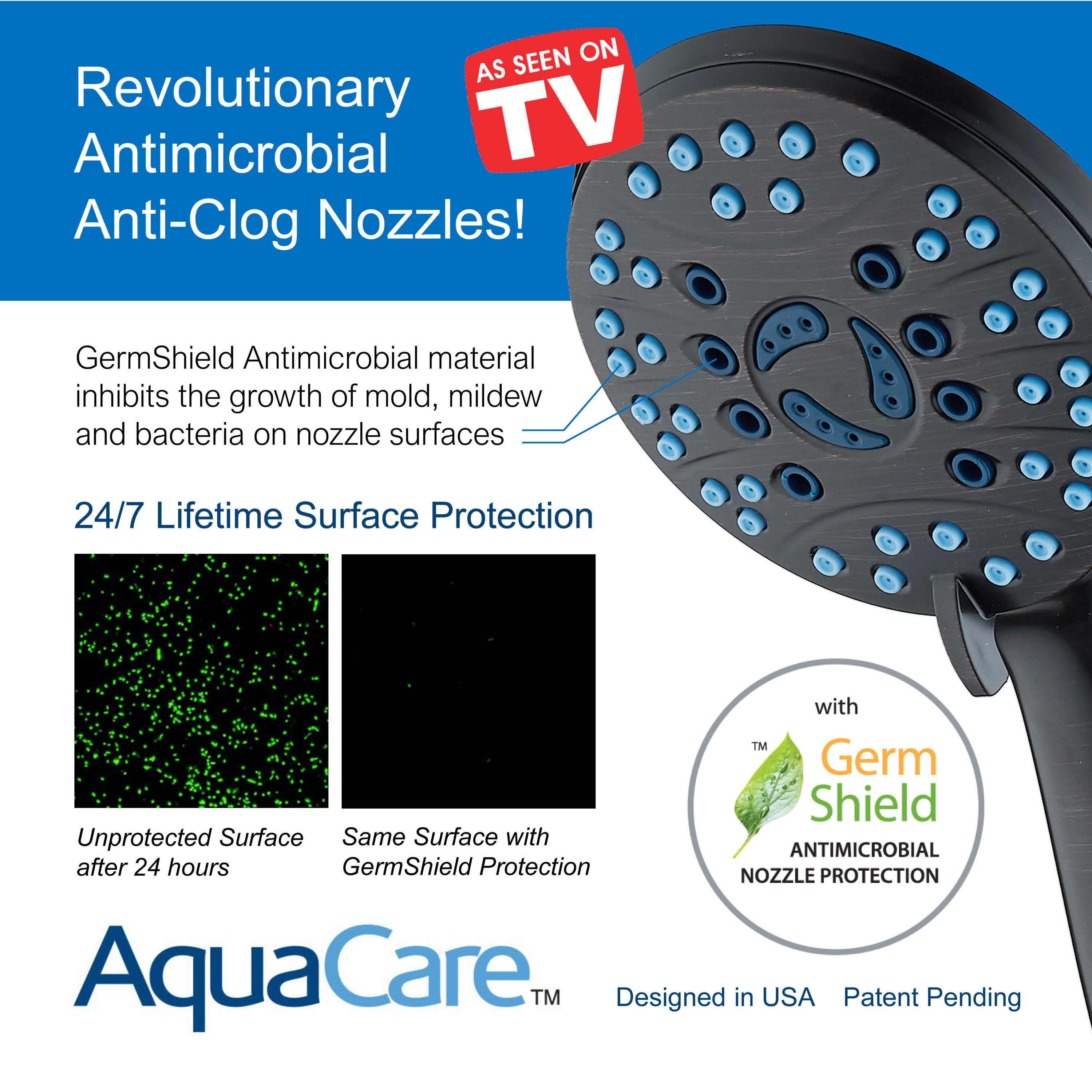 50.0 -Spray Oil Rubbed Bronze 6-in Round Dual/Combo High Pressure Rain Shower Head 2.5 GPM - Image 5