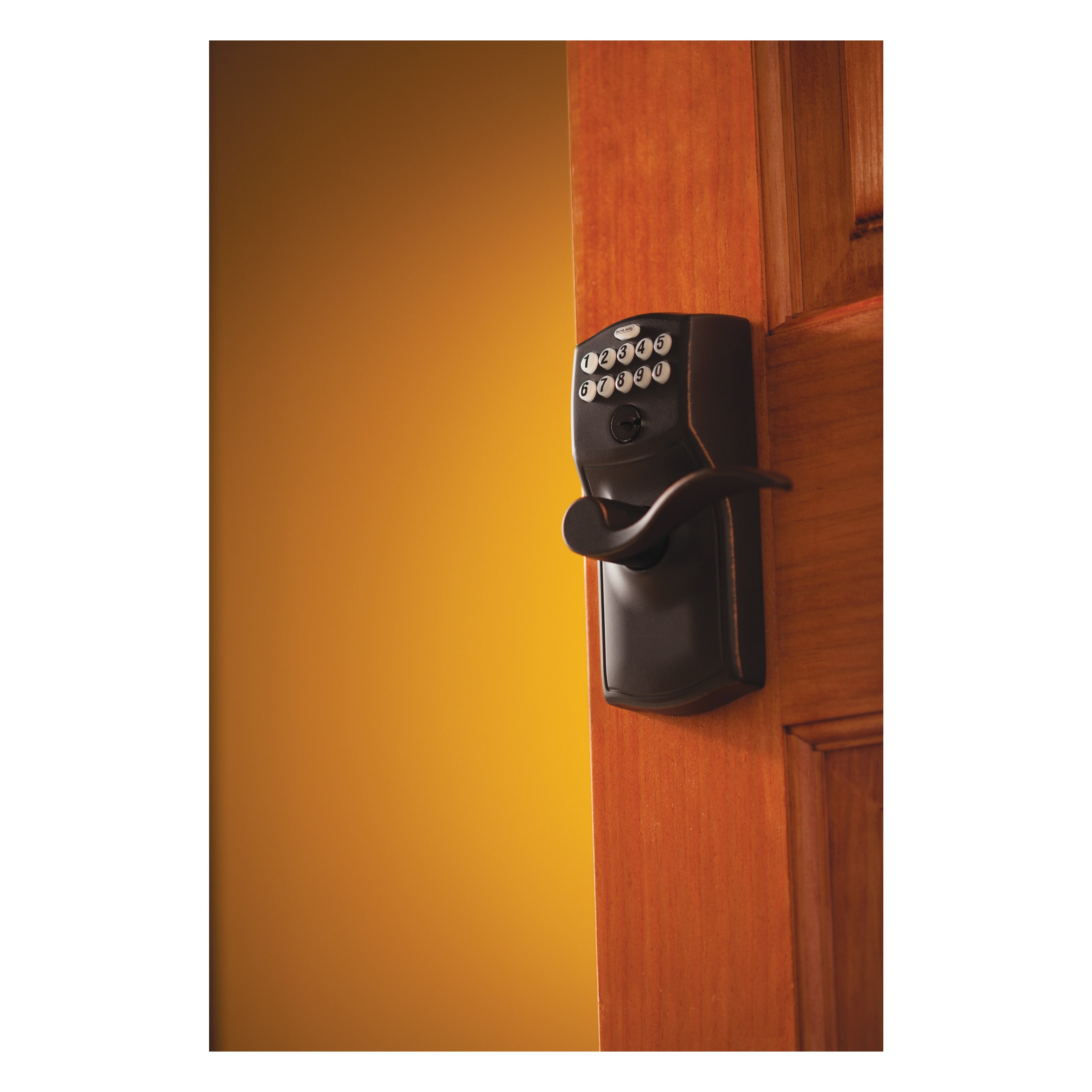 Camelot-Accent Aged Bronze Smart Lock Electronic Handle and Keypad - Image 2
