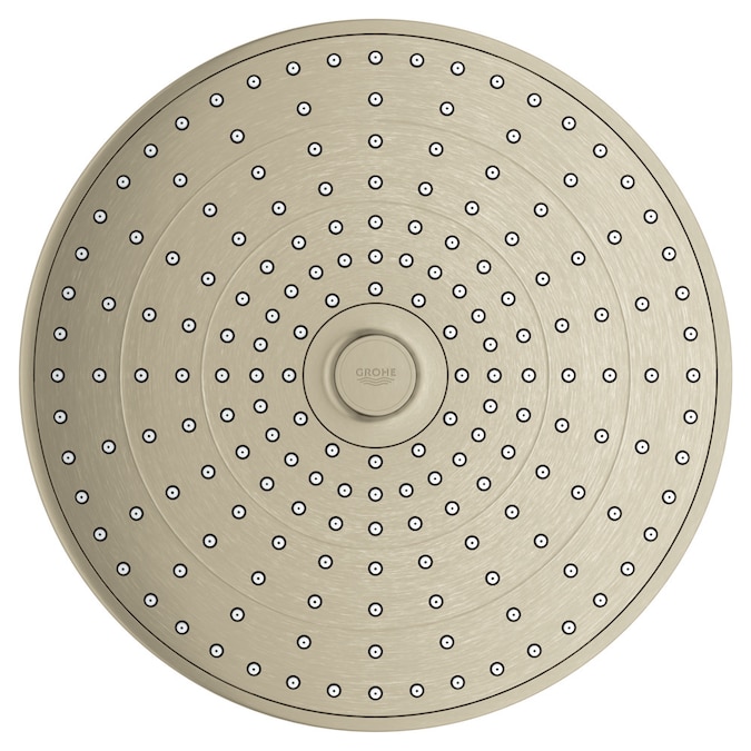 GROHE Brushed Nickel 10.25-in Round Fixed Rain Shower Head 1.8-GPM (6.8-LPM) - Image 2