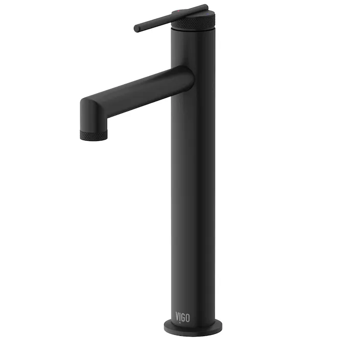 VIGO Sterling Matte Black Vessel 1-Handle WaterSense Bathroom Sink Faucet