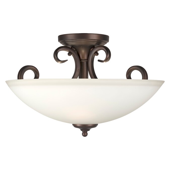 Forte Lighting Sutter 3-Light Antique Bronze Led Semi mount light