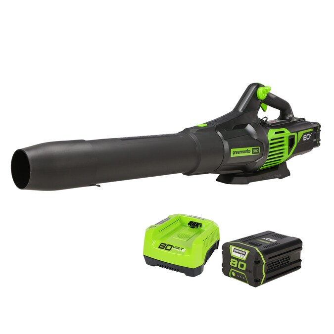 Greenworks 80-volt 730-CFM 170-MPH Battery Handheld Leaf Blower 2.5 Ah (Battery and Charger Included)