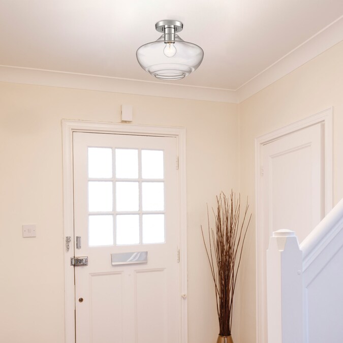 Designers Fountain Emma 1-Light 12-in Brushed Nickel Semi mount light