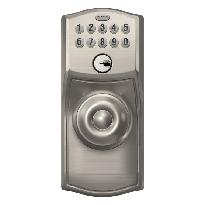 Schlage Customizable Keying Camelot-Georgian Satin Nickel Electronic Knob with Keypad - Image 9