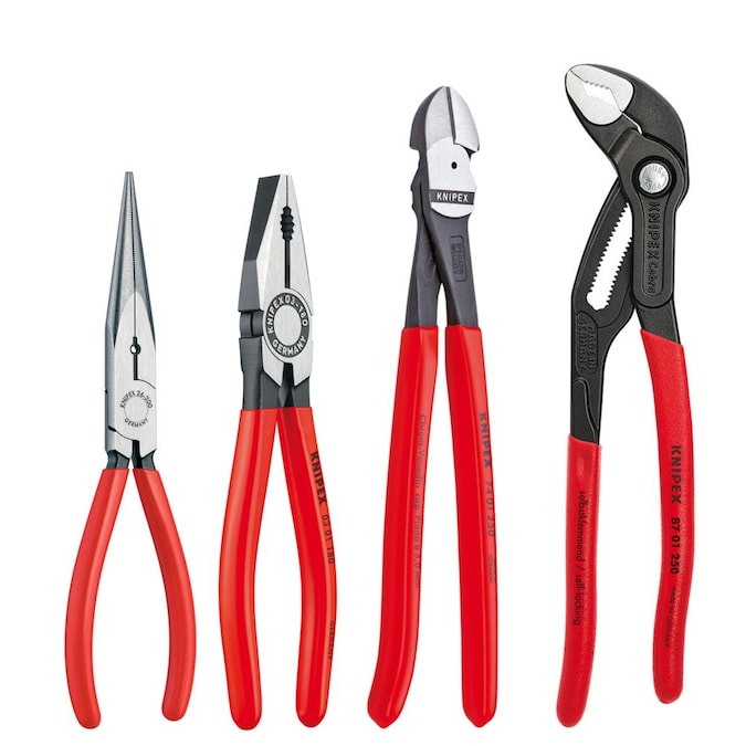 KNIPEX Durable Insulated Plier Set - 4-Pack Assorted Pliers for Home Repair - Ideal for Professionals, Homeowners, and DIY Enthusiasts