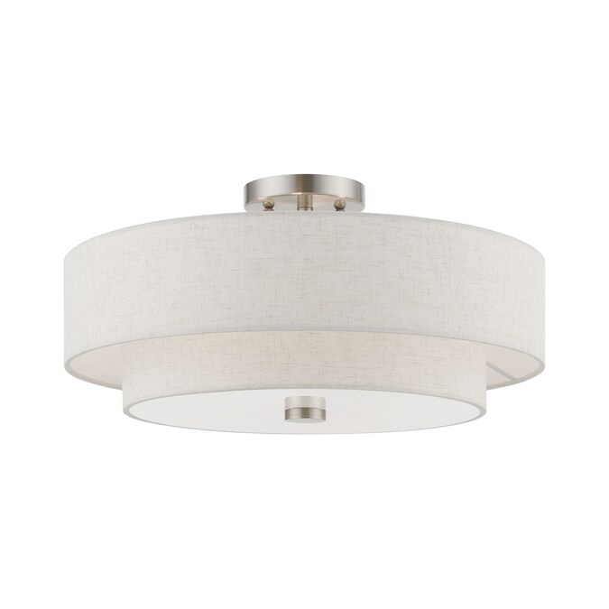 Livex Lighting Meridian 4-Light Brushed Nickel Semi mount light