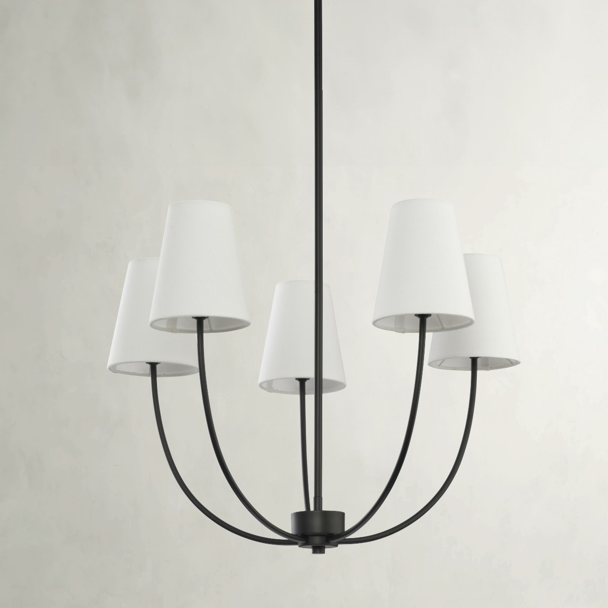 Avec 5 -Light Matte Black Modern/contemporary For Use in Bedrooms, Dining Rooms, Foyers, Kitchens, Living Rooms Chandelier
