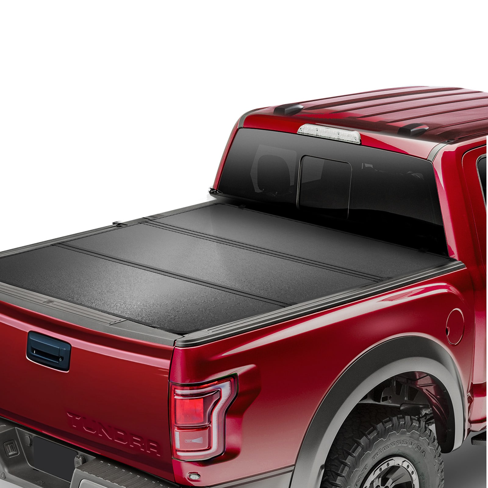 Tri-Fold Truck Bed Tonneau Cover, Compatible with 2014-2024 Toyota Tundra (NOT FIT Trail Special Edition with Storage Boxes), Fleetside 5.5ft (67-in) Short Bed 2023, 400 lbs Load Capacity, Black