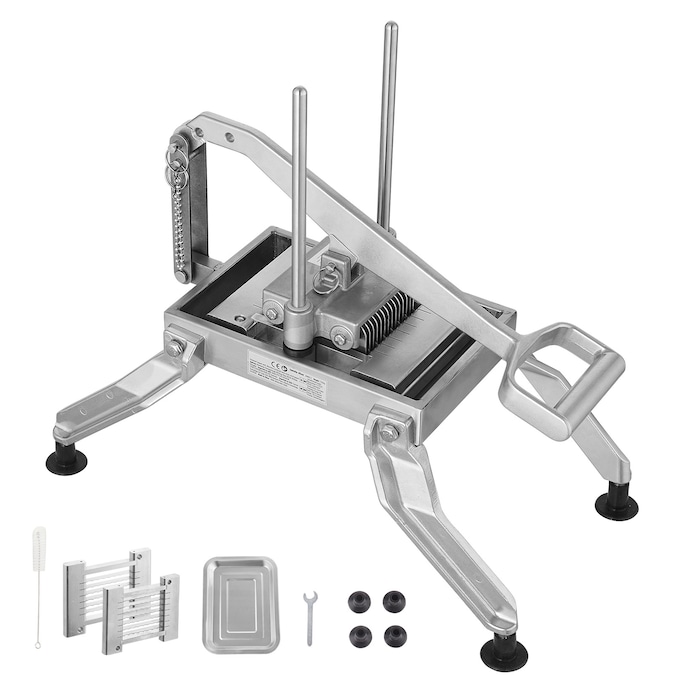 VEVOR 3/16" Blades Food Slicers Commercial/Residential Food Slicer with Thickness Control (Aluminum Alloy Frame+Sus201 Blade Holder)