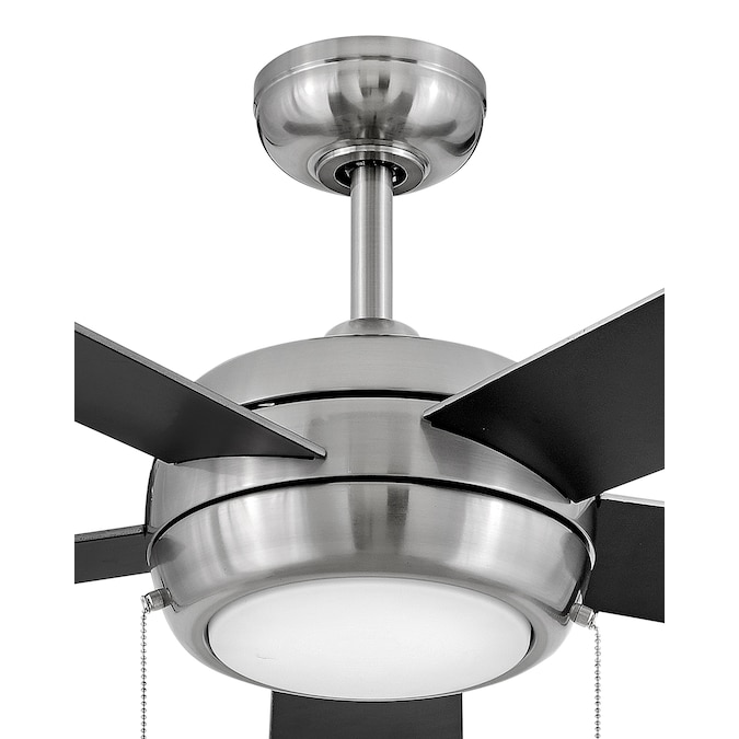 Hinkley Croft 52-in Brushed Nickel with Matte Black, Silver Blades Integrated LED Indoor Smart Ceiling Fan with Light (5-Blade) - Image 10