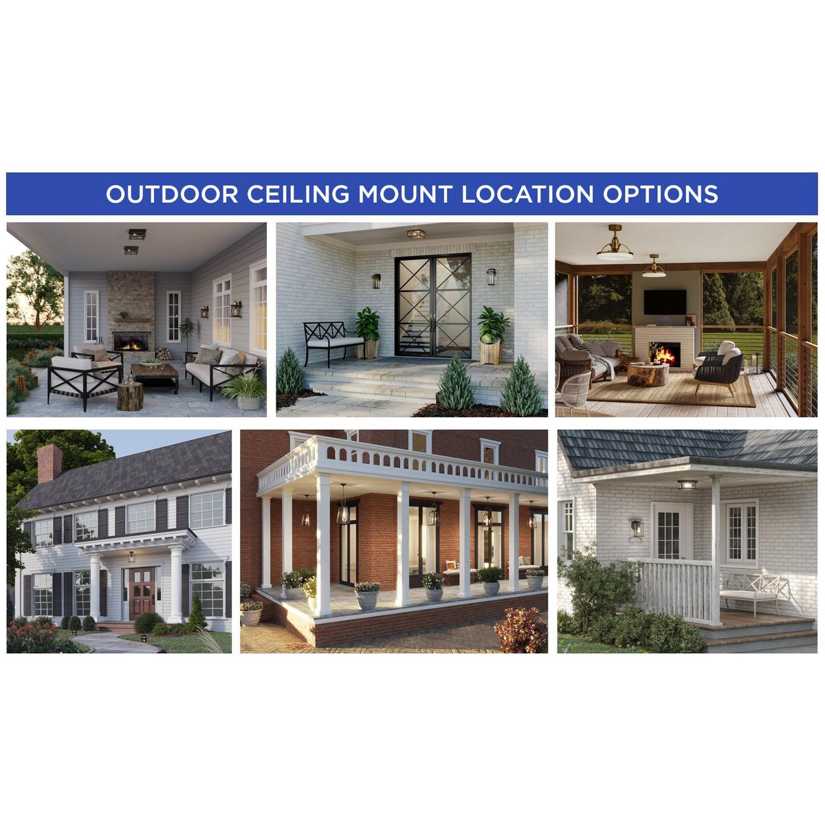 Cedar Springs 1 -Light 9.5-in Red Indoor/Outdoor Semi Flush Mount Light - Image 18