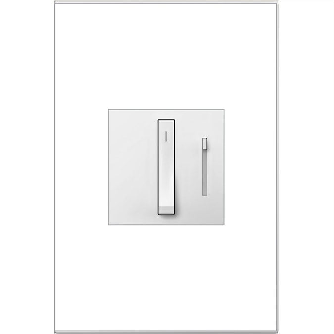 Legrand adorne Whisper Tru-Universal Single-pole/3-way LED Square Light Dimmer, White