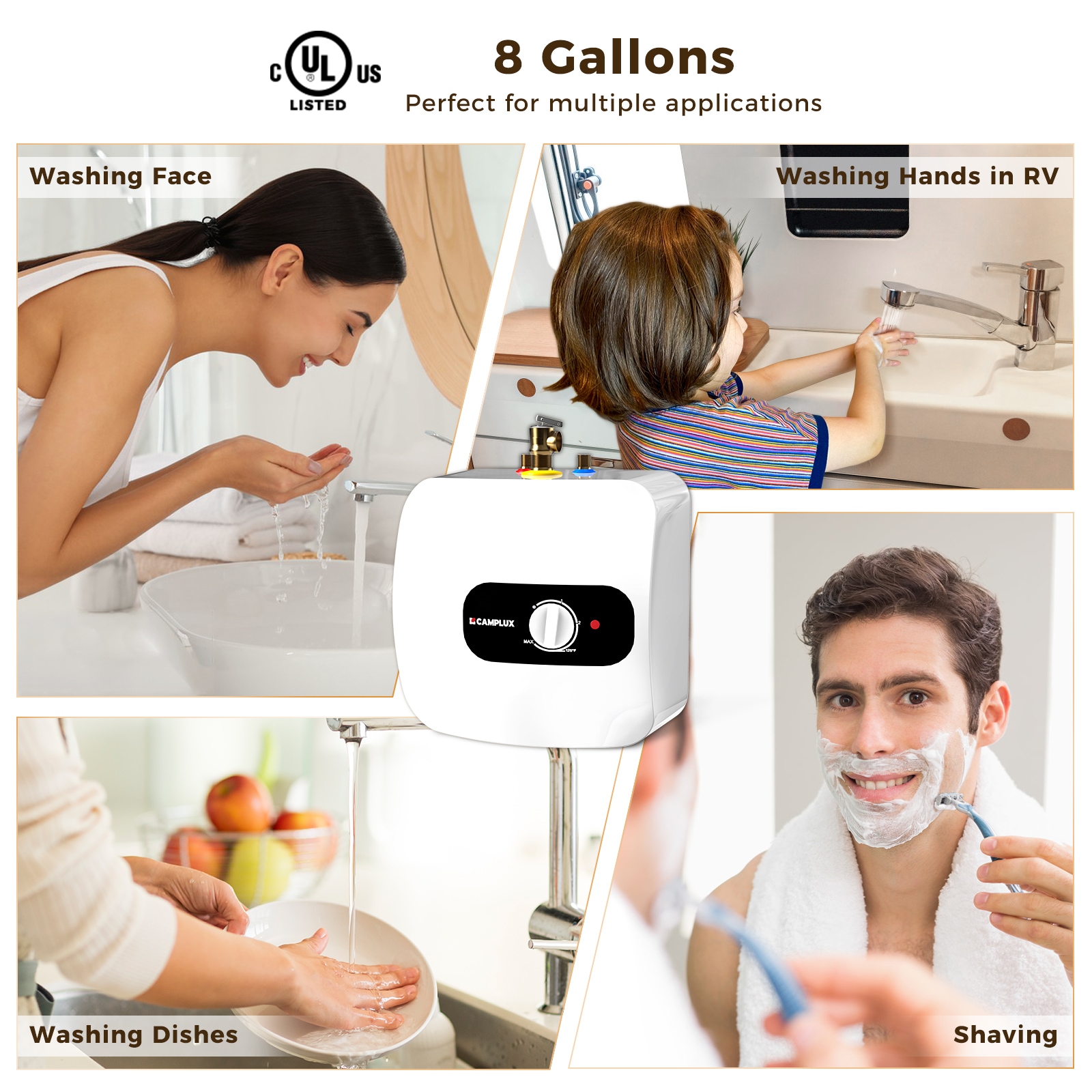 8-Gallon Electric Tank Water Heater - Image 3