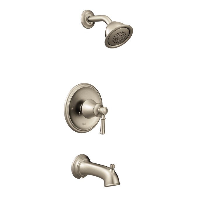 Moen Dartmoor Brushed Nickel 1-handle Single Function Round Bathtub and Shower Faucet