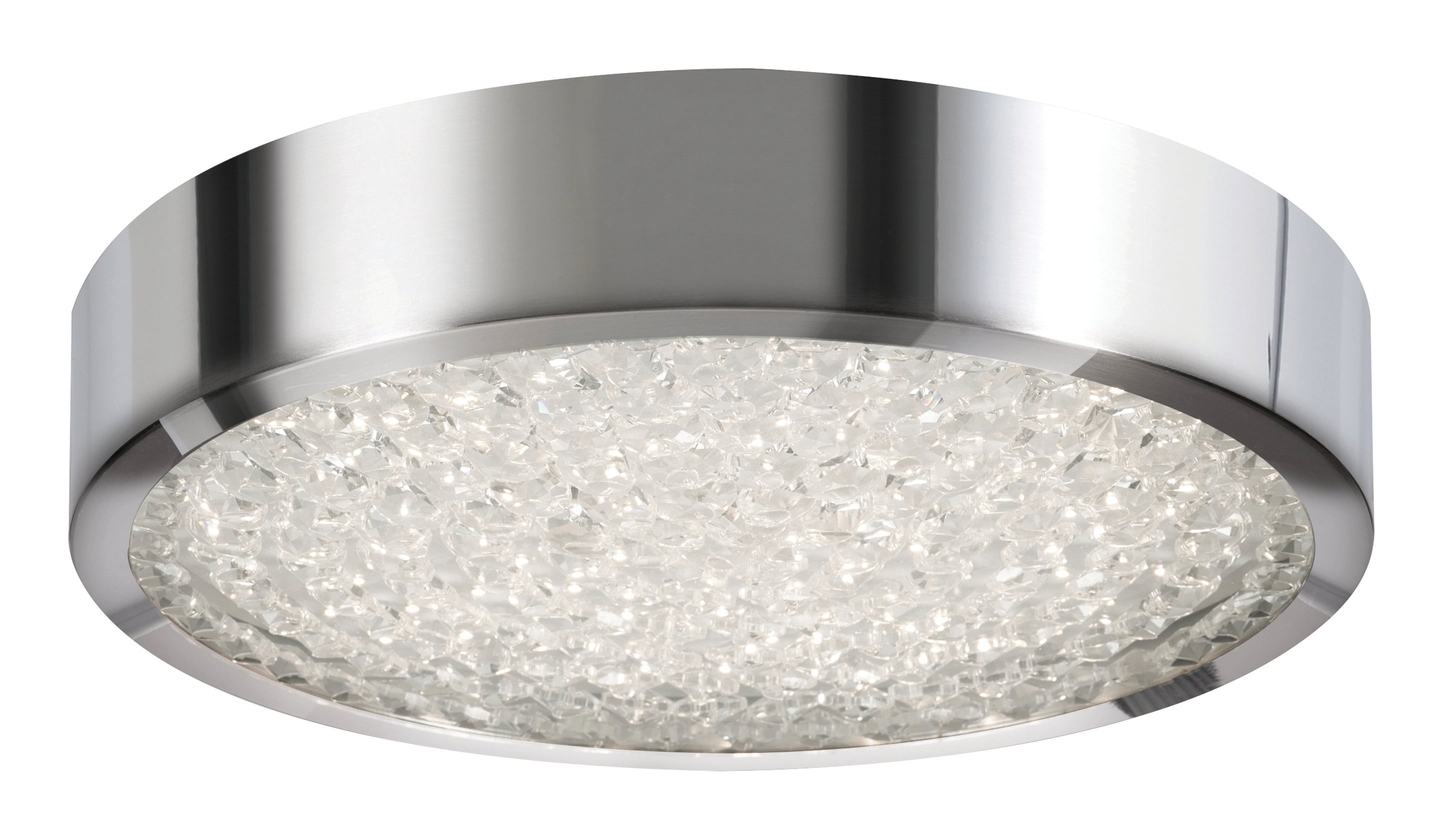 Diamonds 1 -Light 13-in Polished Chrome Integrated LED Flush Mount Light