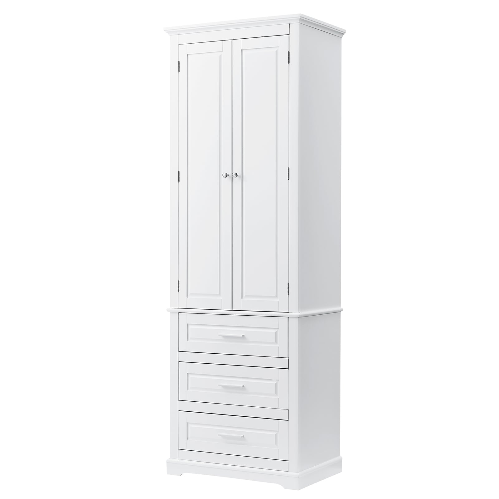 15.7-in W x 70-in H MDF White Freestanding or wall-mount Utility Storage Cabinet
