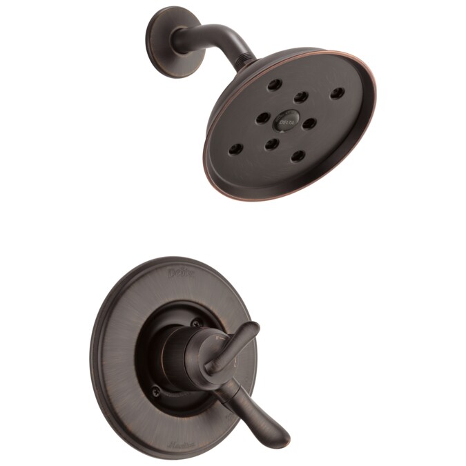 Delta Linden Venetian Bronze 2-handle Single Function Round Shower Faucet Valve Included