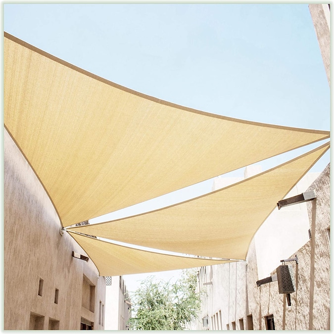 ColourTree Shade Sail Fabric 32-ft x 32-ft Beige Shade Sail