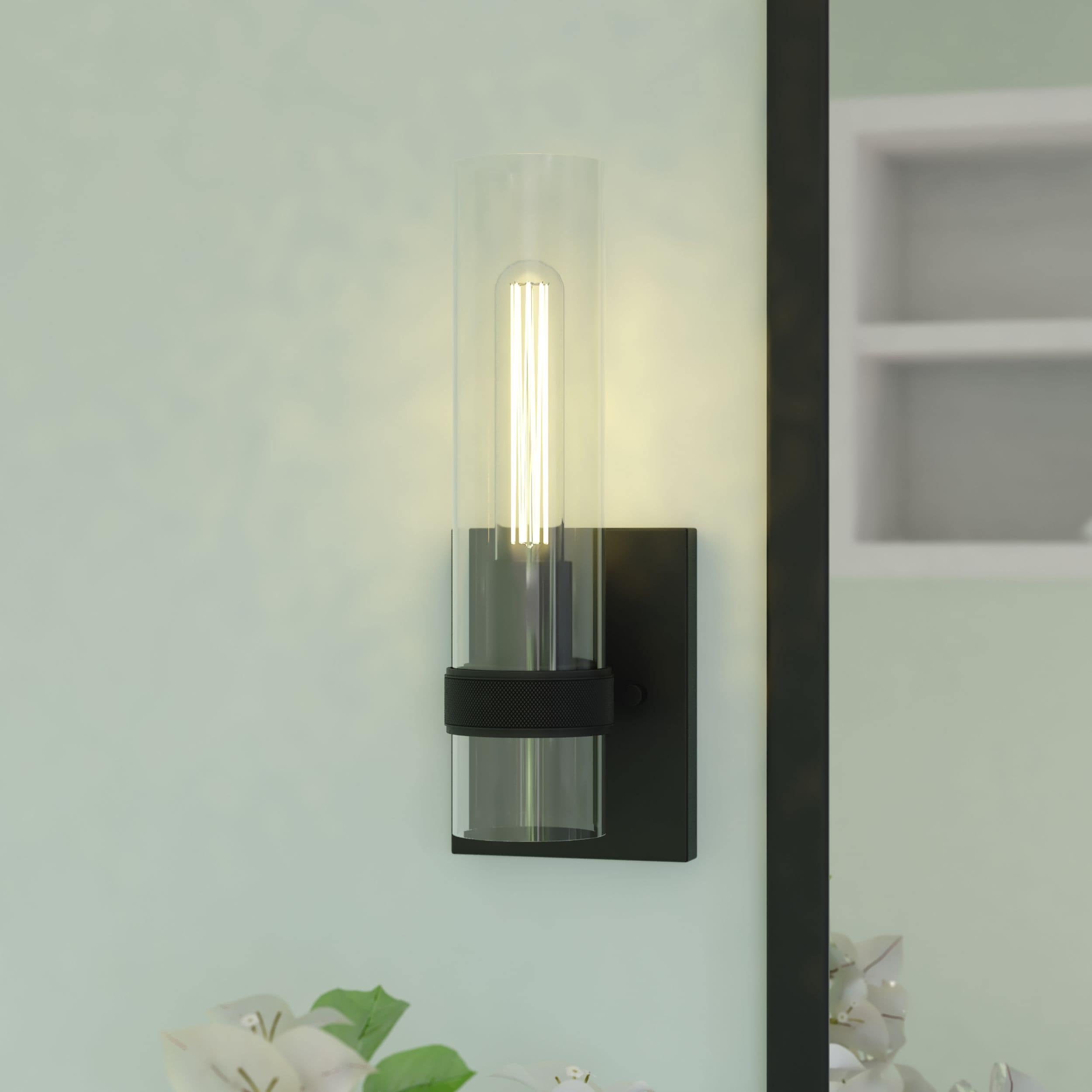 Bari 4.75-in W 1 -Light Matte Black Wall Sconce
