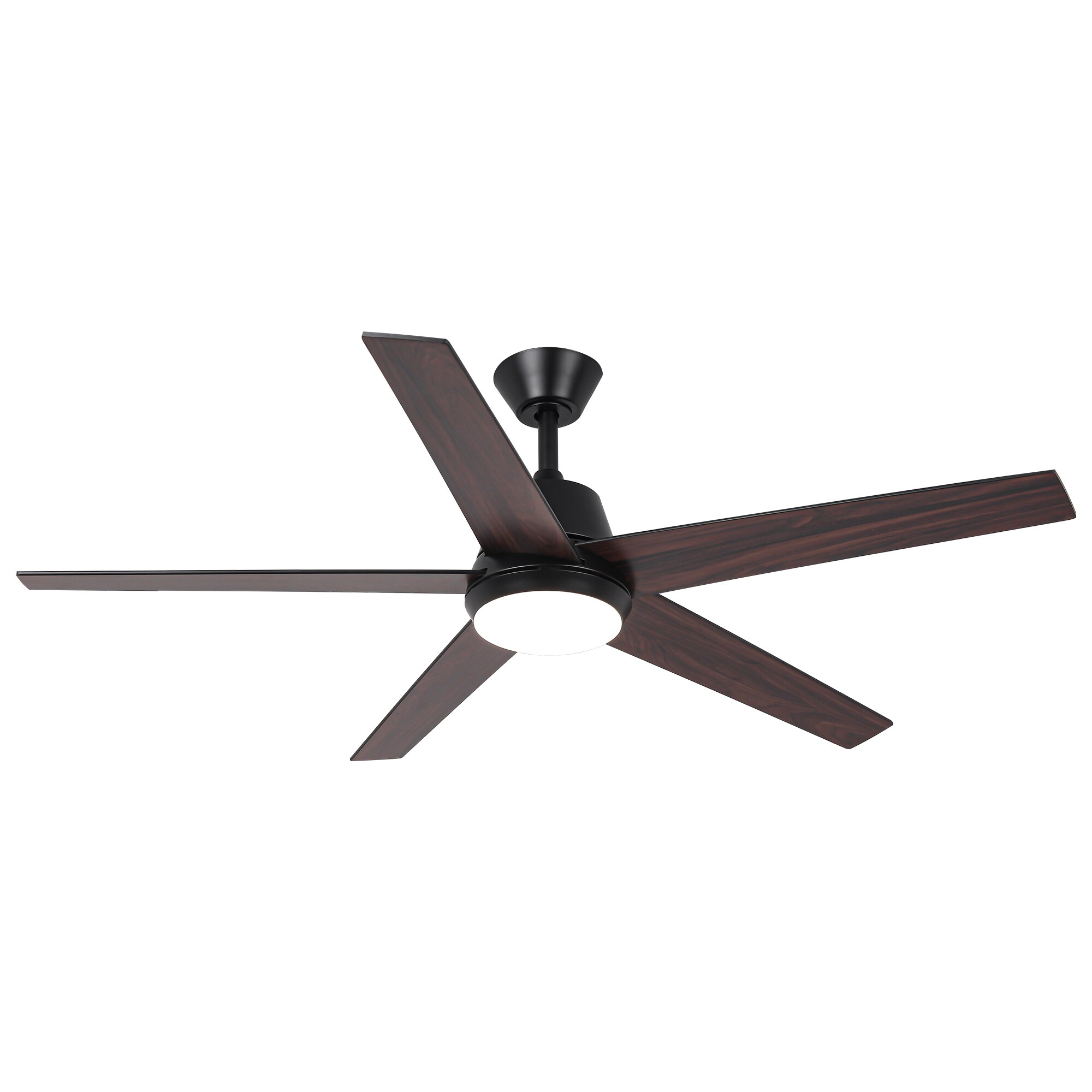52-in Integrated LED Matte Black with Black Blades Ceiling Fan With Light and Remote ( 5 -Blade ) - Image 11