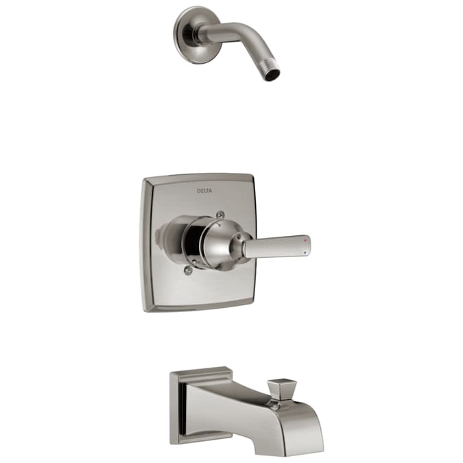 Delta Ashlyn Stainless 1-handle Bathtub and Shower Faucet Valve Included