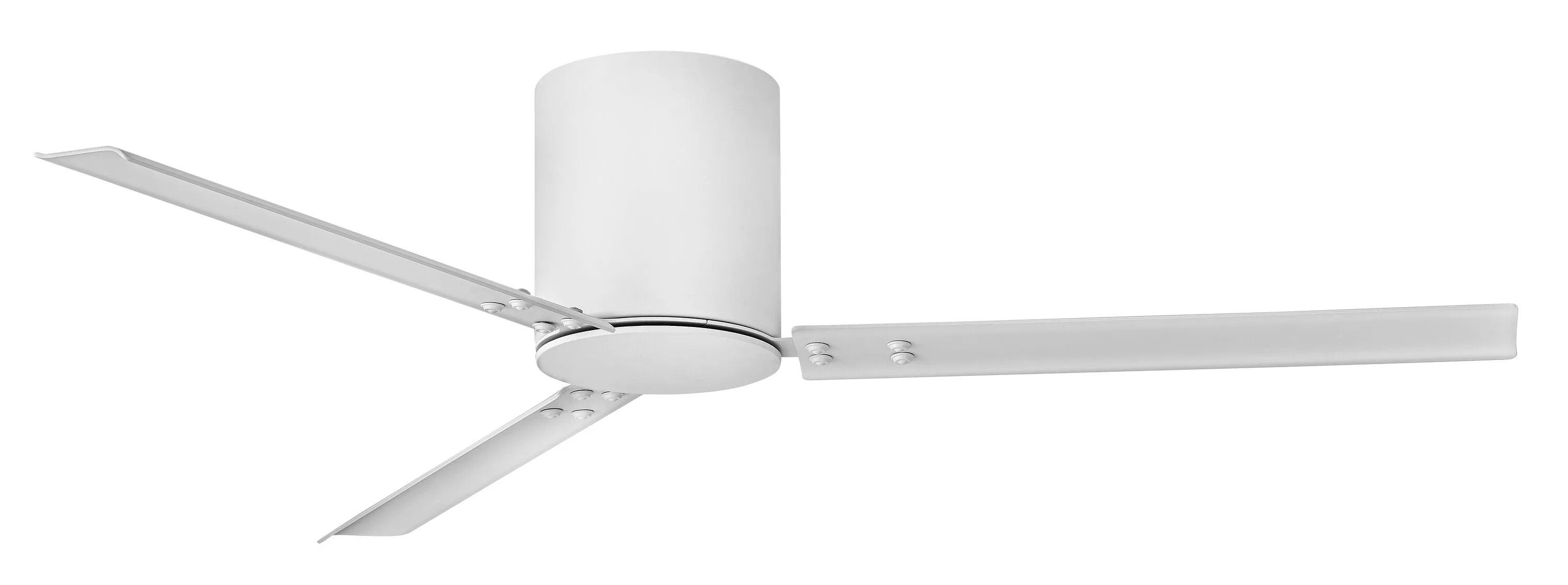 Indy Flush 58-in Flush Mount Smart Matte White with Matte White Blades Propeller Ceiling Fan Without Light - Remote Included ( 3 -Blade )