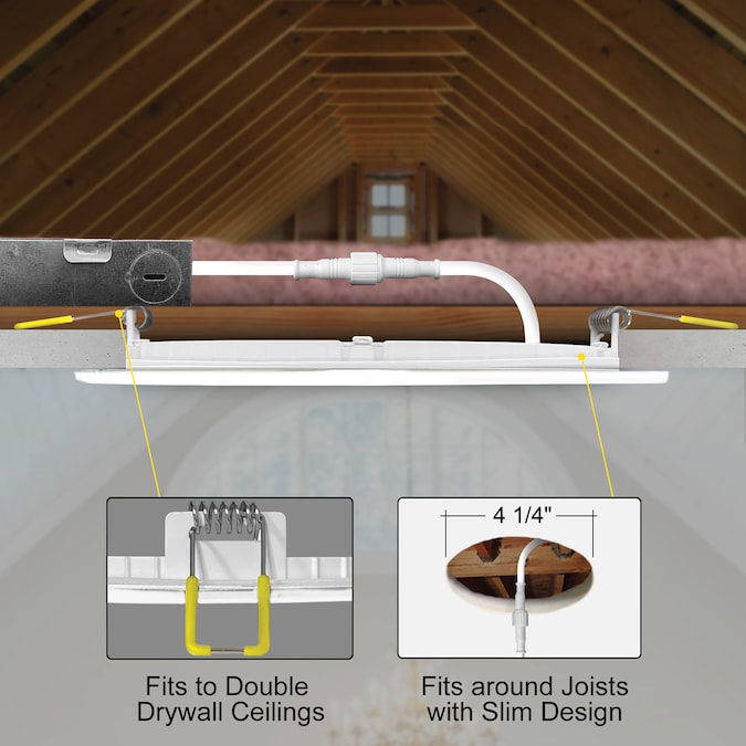 NUWATT Ultra Slim Airtight IC White 4-in 630-Lumen Switchable Round Dimmable LED Canless Shower Recessed Downlight (12-Pack) - Image 4
