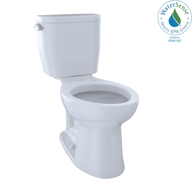 TOTO Entrada Cotton White Elongated Chair Height 2-piece Toilet 12-in Rough-In WaterSense 1.28-GPF