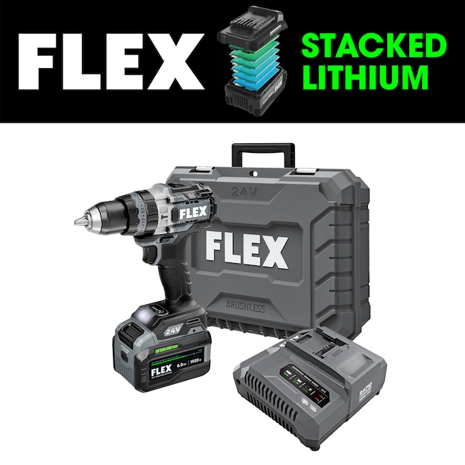 FLEX 1/2-in 24-volt Variable Speed Brushless Cordless Hammer Drill (1-Battery Included)