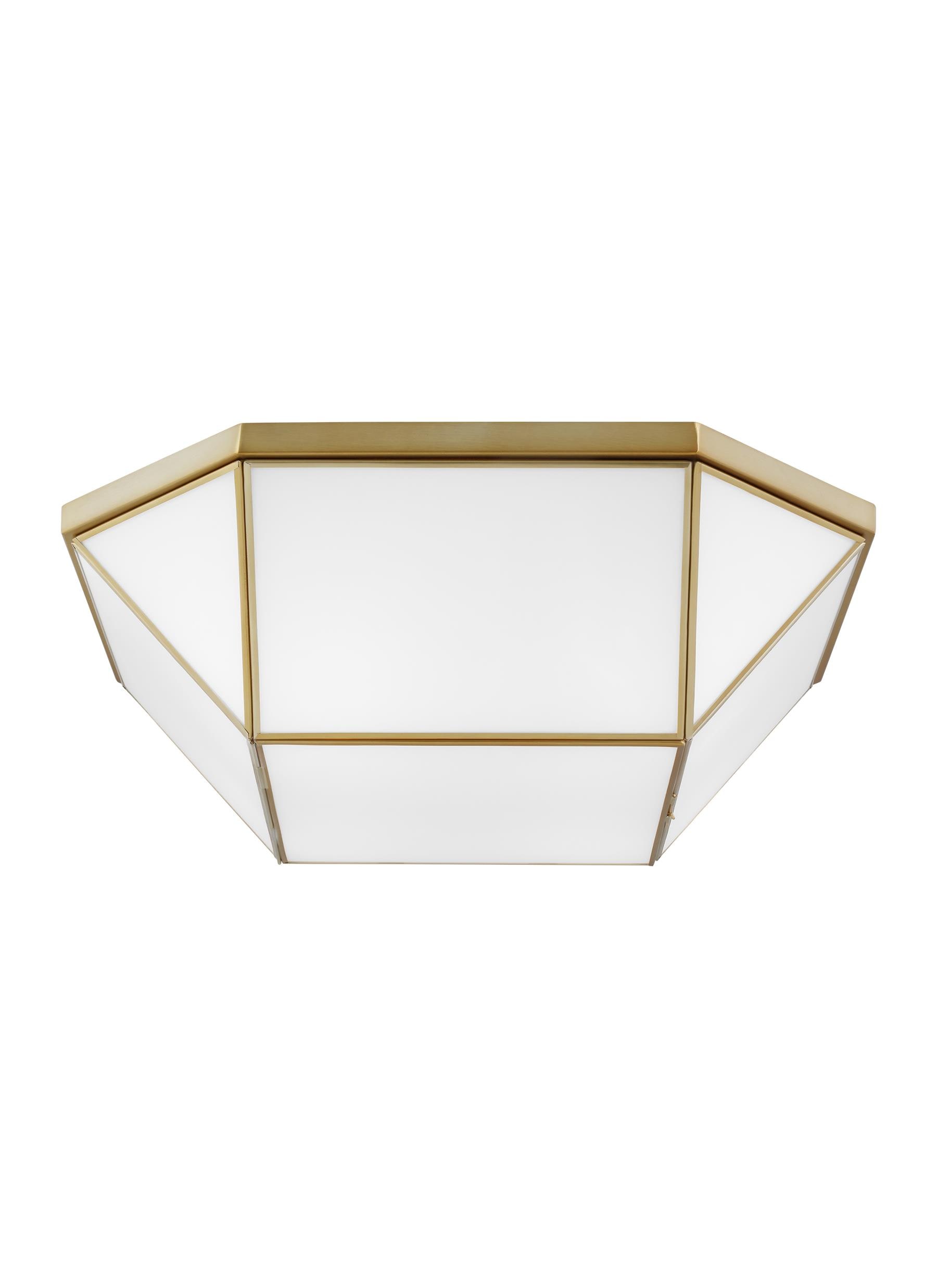 Morrison 4 -Light 20-in Satin Brass Flush Mount Light - Image 2