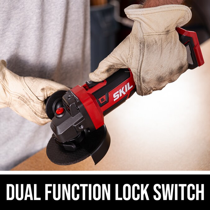 SKIL PWR CORE 20 4.5-in 20-volt Sliding Switch Brushless Cordless Angle Grinder (Charger Included and 1-Battery) - Image 6