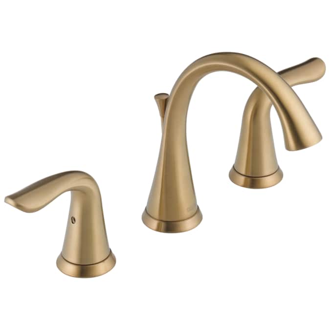 Delta Lahara Champagne Bronze Widespread 2-Handle WaterSense Bathroom Sink Faucet with Drain