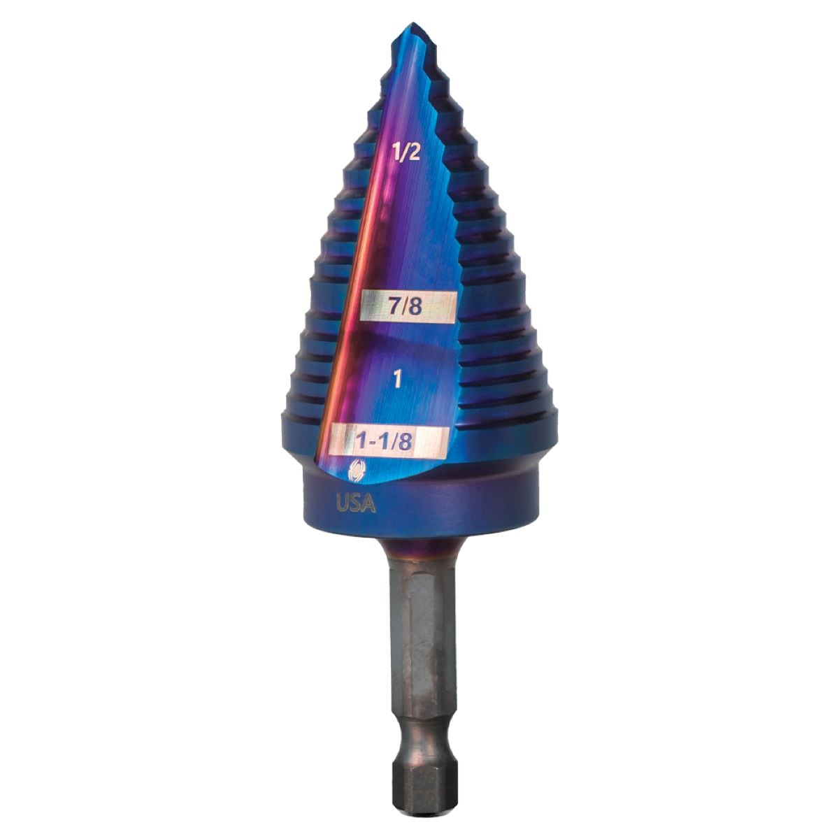 Mach-Blue 1/4-in 16 -Step Drill Bit ( 3/16-in to 1-1/8-in )
