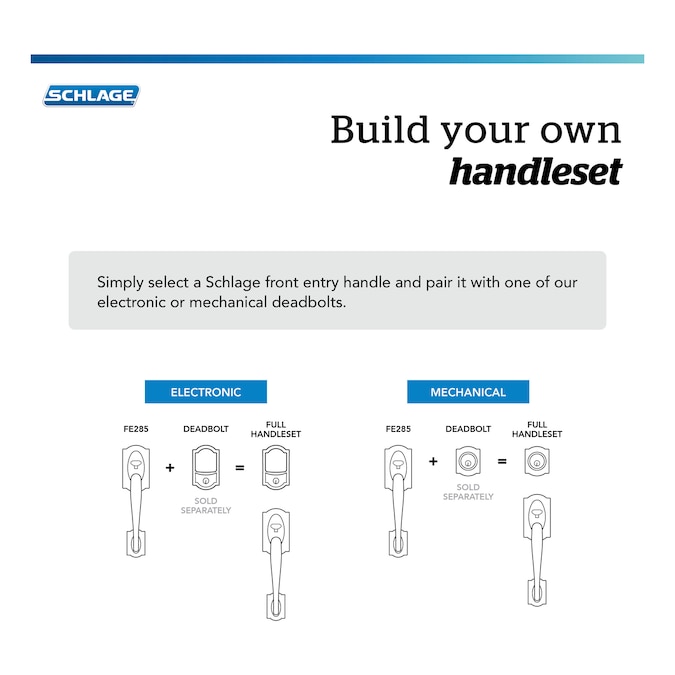 Schlage Camelot-Plymouth Matte Black Entry Door Handleset Knob - Image 2