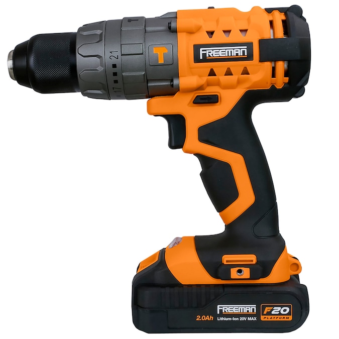 FREEMAN 2-Tool (Battery,Charger and Case Included) 1/2-in 20-volt Max Variable Speed Brushless Cordless Hammer Drill (2-Batteries Included) - Image 4