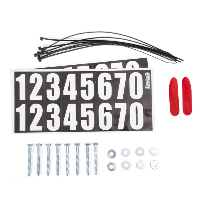 Simplay3 Total Defense Mailbox Shield - Black Post-Mount Mailbox Cover with Address Numbers and Reflective Decals - Image 6