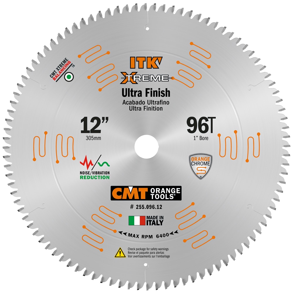 Industrial 12-in 96 -Tooth Fine Finish Carbide Miter/Table saw blade Individual