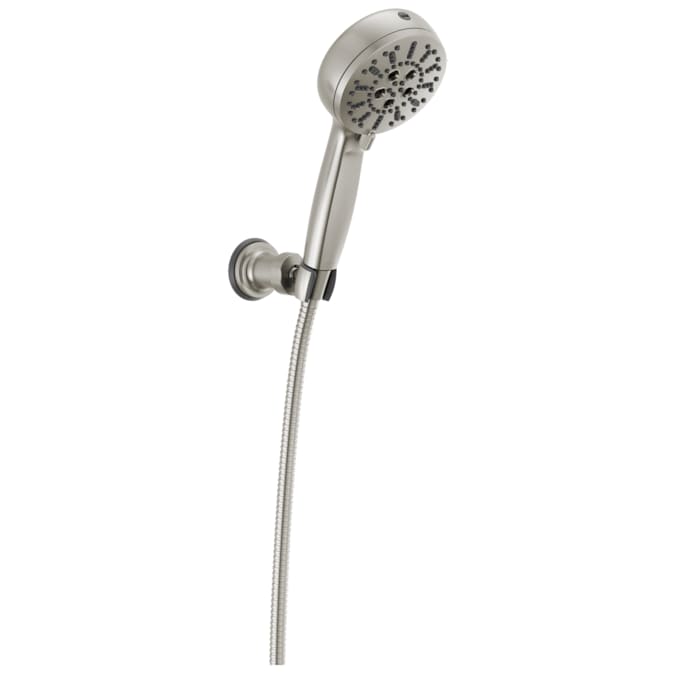 Delta ProClean Lumicoat Stainless 4.5-in Round Handheld Shower Head 1.75-GPM (6.6-LPM)