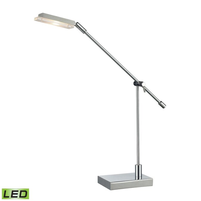 ELK Home Bibliotheque 1-in Polished Chrome On/Off Switch Table Lamp with Glass Shade