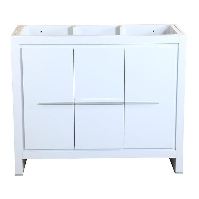 Fresca Allier 40-in White Bathroom Vanity Base Cabinet without Top
