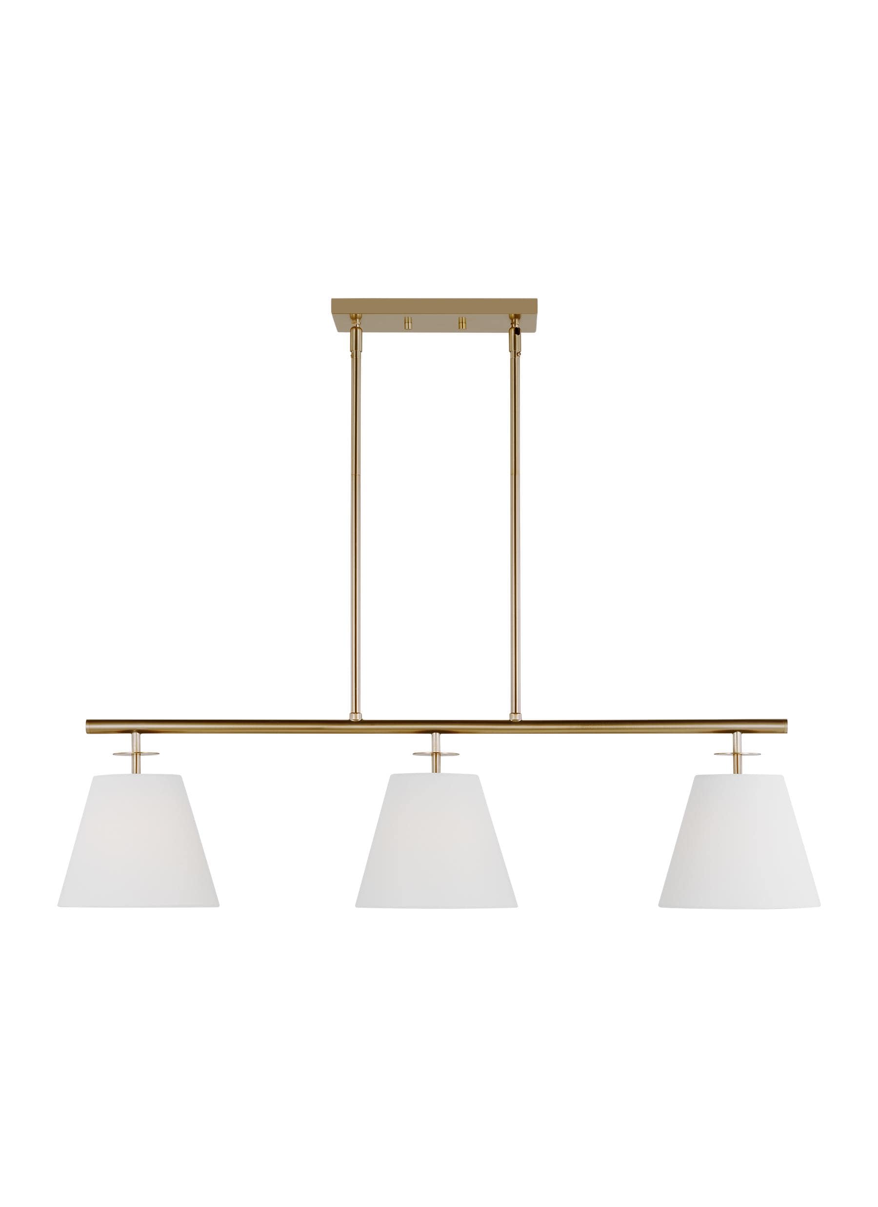 Crestgrove 3 -Light Satin Brass Transitional For Use in Dining Rooms, Foyers, Living Rooms Chandelier