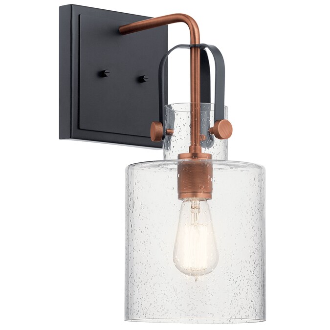 Kichler Kitner 7-in W 1-Light Antique Copper Vintage Incandescent Wall Sconce
