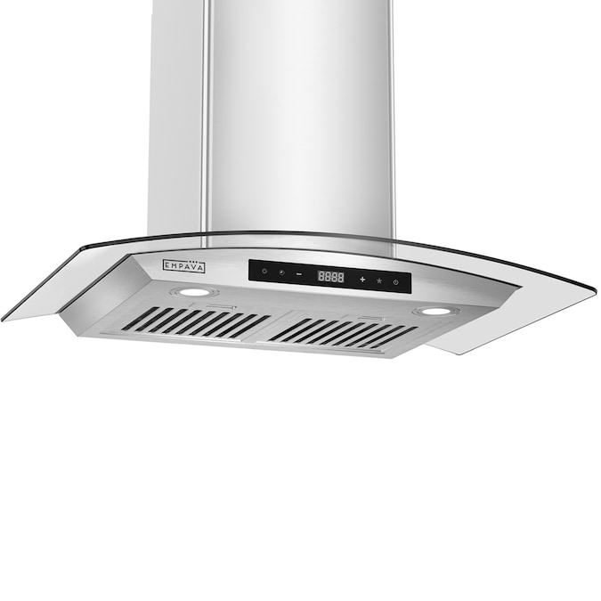 Empava Ducted or Ductless 30-in 400-CFM Convertible Stainless Steel Wall-Mounted Range Hood