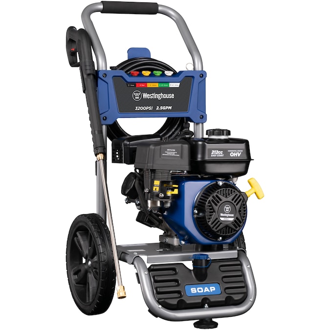 Westinghouse WPX3200 5 Nozzles + Soap Tank Included 3200 PSI 2.5-GPM Cold Water Gas Pressure Washer with 5 Spray Tips